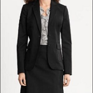 Banana Republic suit jacket / blazer and skirt, black, 0P